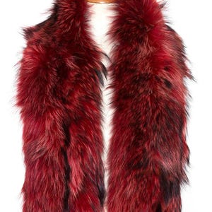 Genuine Red Fox Fur Stole: Luxury Shoulder Shawl Scarf