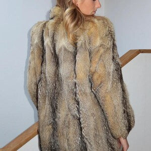 Women Luxury Red Fox Mink Coat Oversized Mink Fox Fur Coat Natural 100% Real Outwear Coat