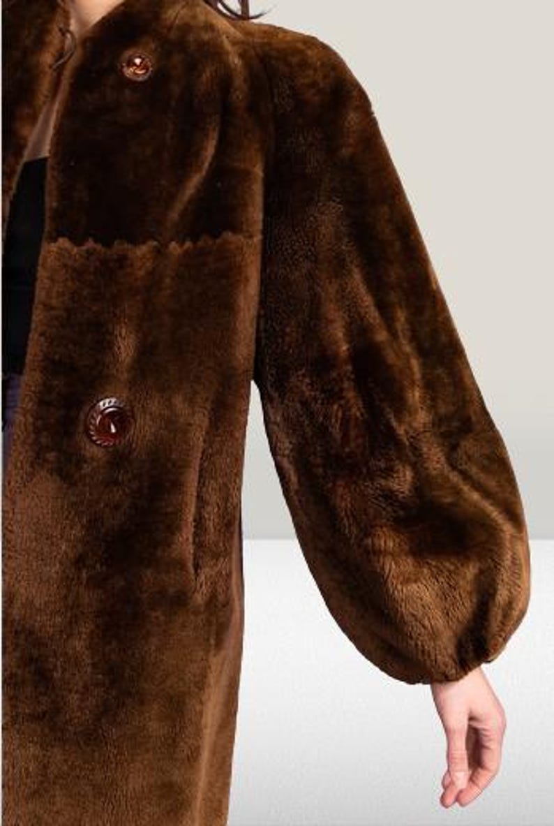 Vintage Brown Mink Fur Coat: Women's Long Elegant Outerwear
