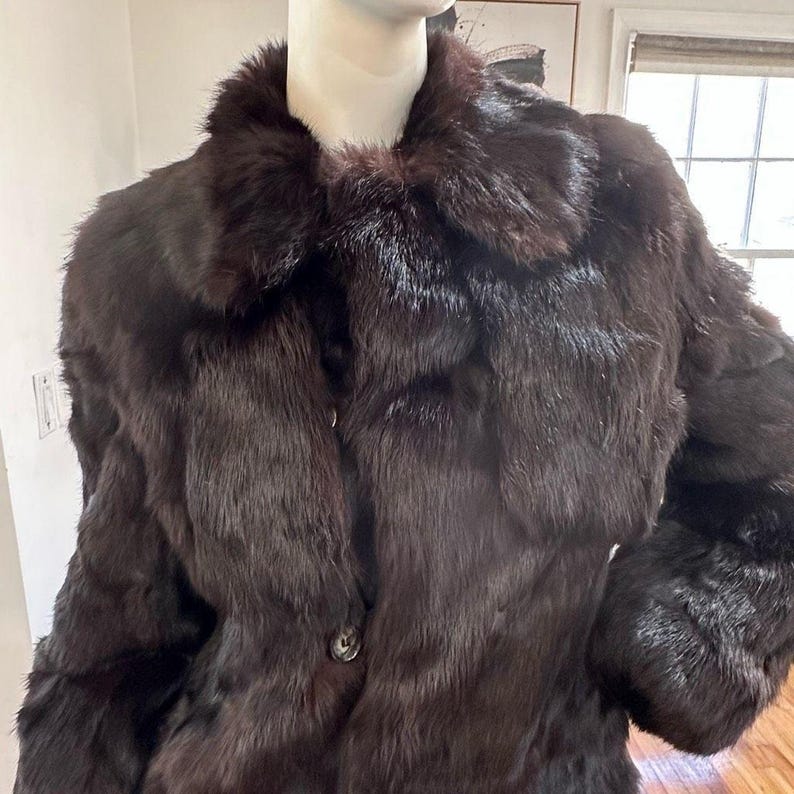 Black Faux Fur Long Coat: Elegant Mink Style