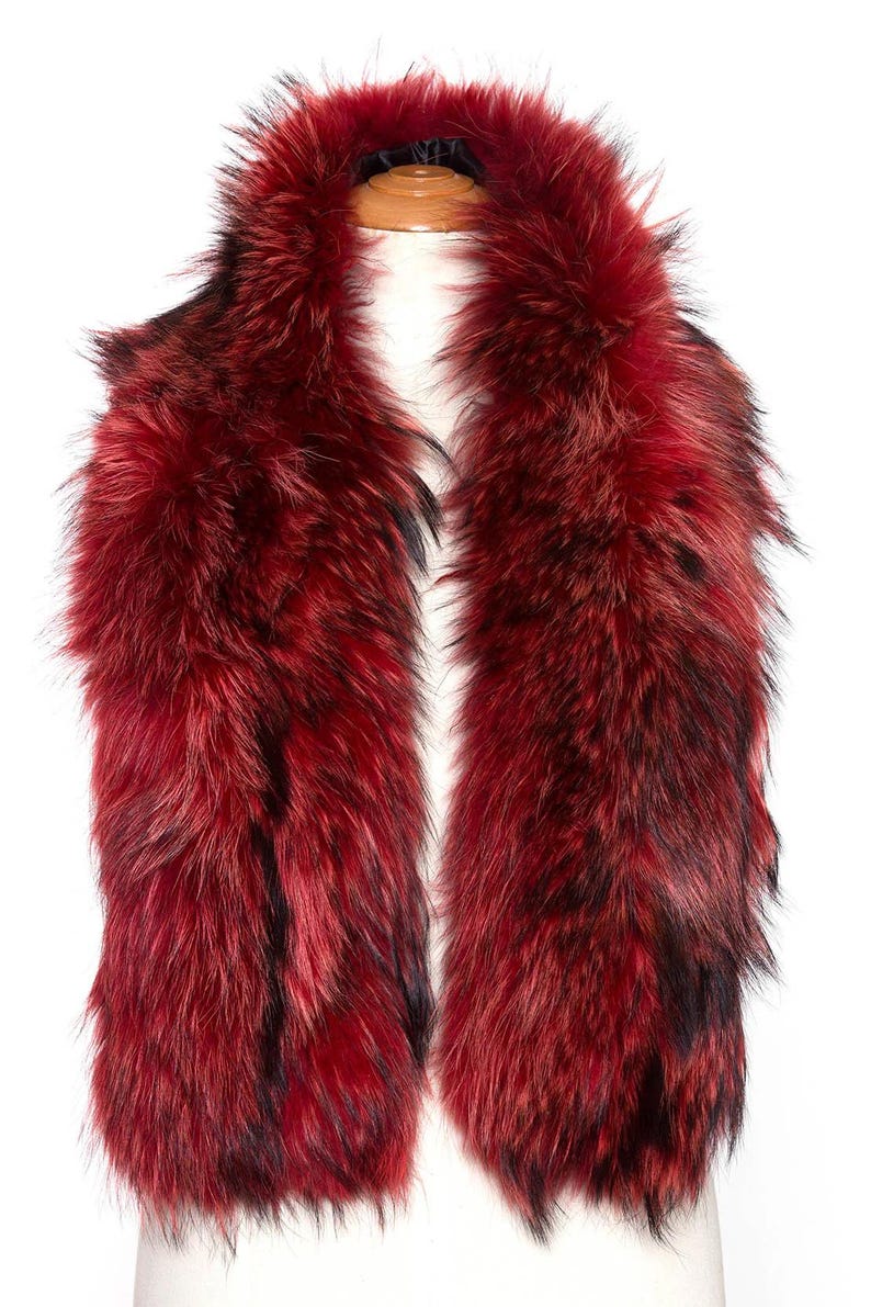Genuine Red Fox Fur Stole: Luxury Shoulder Shawl Scarf