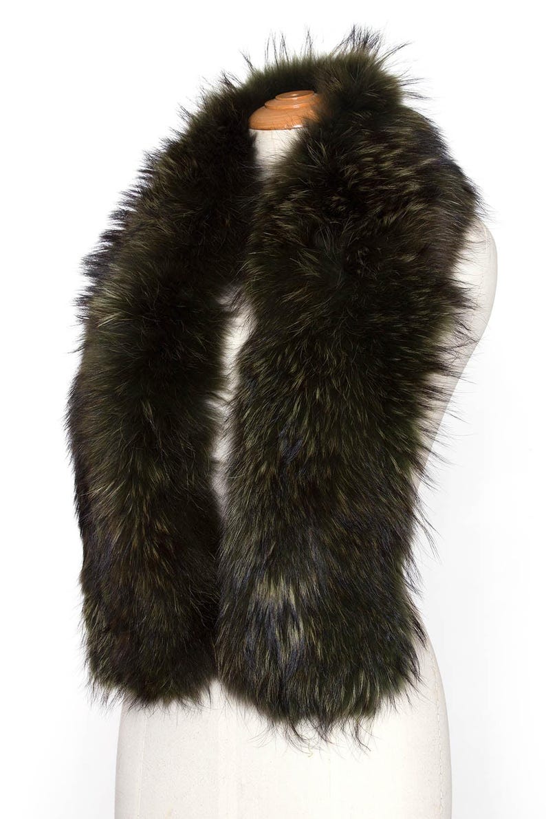 Genuine Fox Fur Scarf: Elegant Black Fur Stole, Vintage-Inspired Winter Accessory