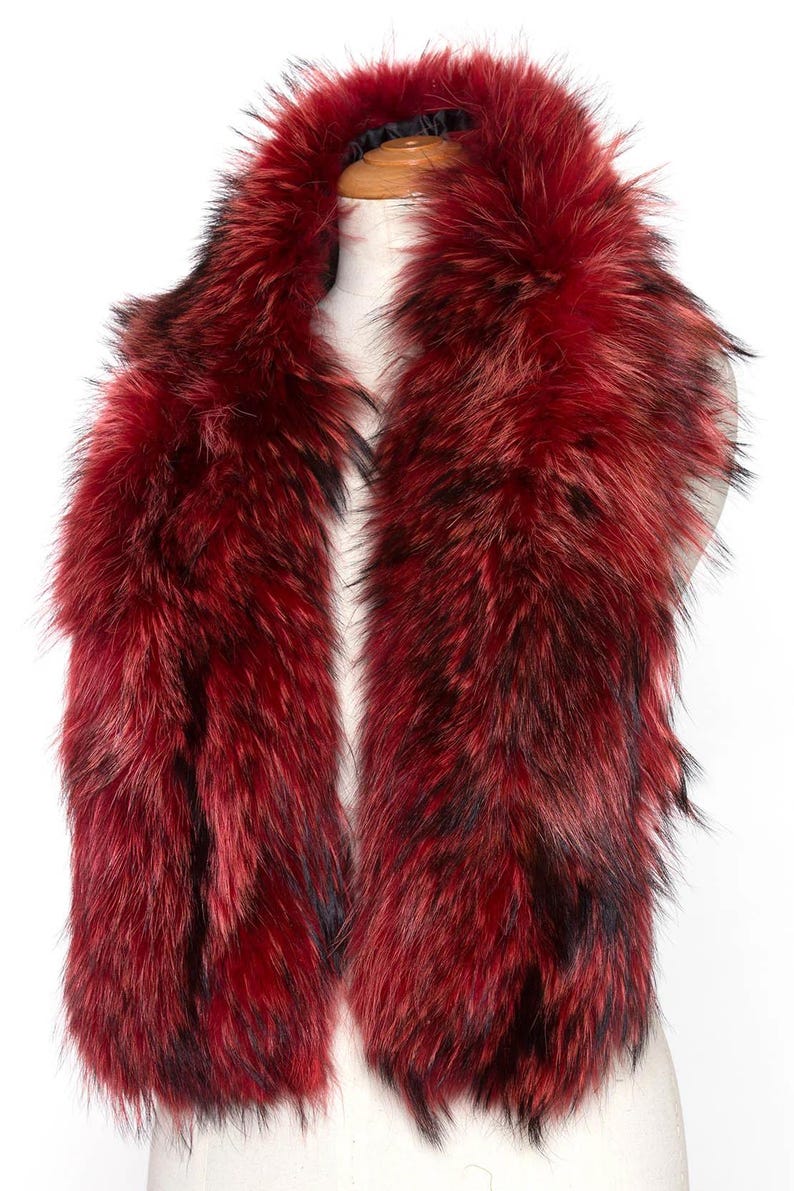 Genuine Red Fox Fur Stole: Luxury Shoulder Shawl Scarf