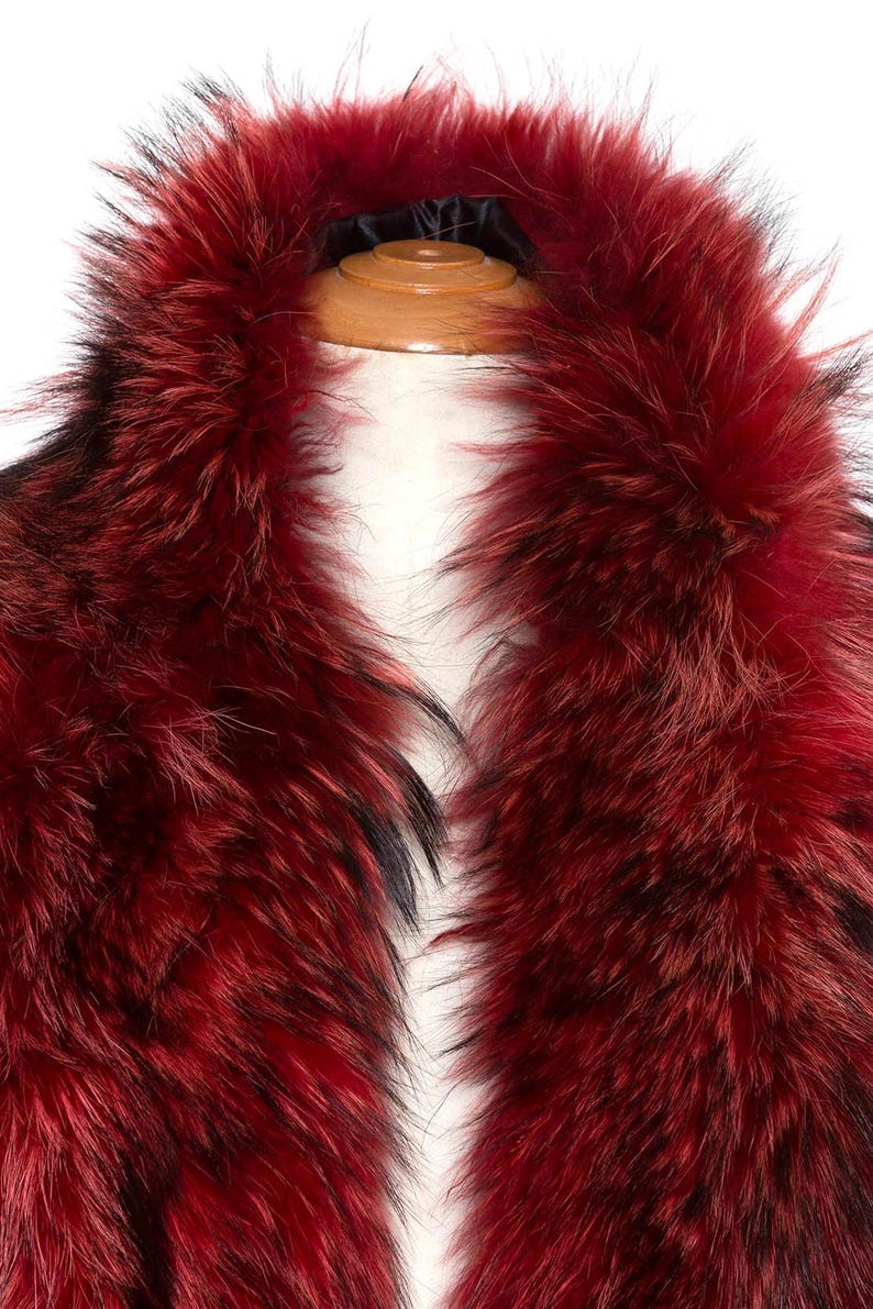 Genuine Red Fox Fur Stole: Luxury Shoulder Shawl Scarf