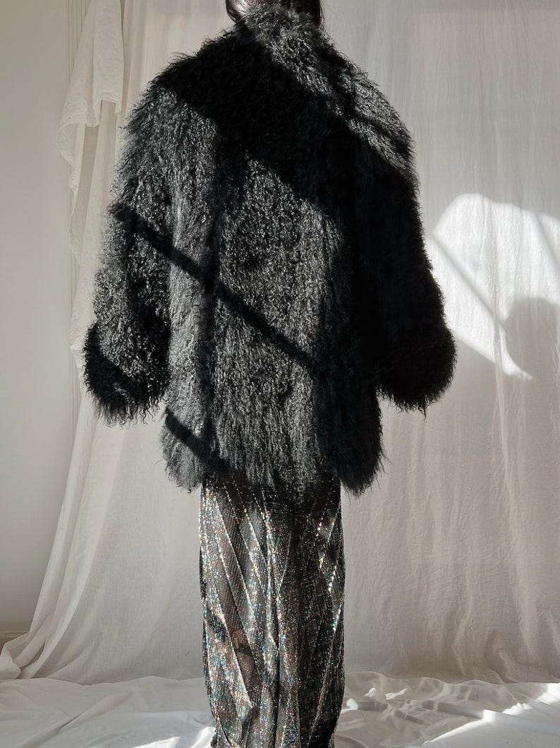 Mongolian Fur Coat: Real Shearling Mink Style, Oversized Long Coat