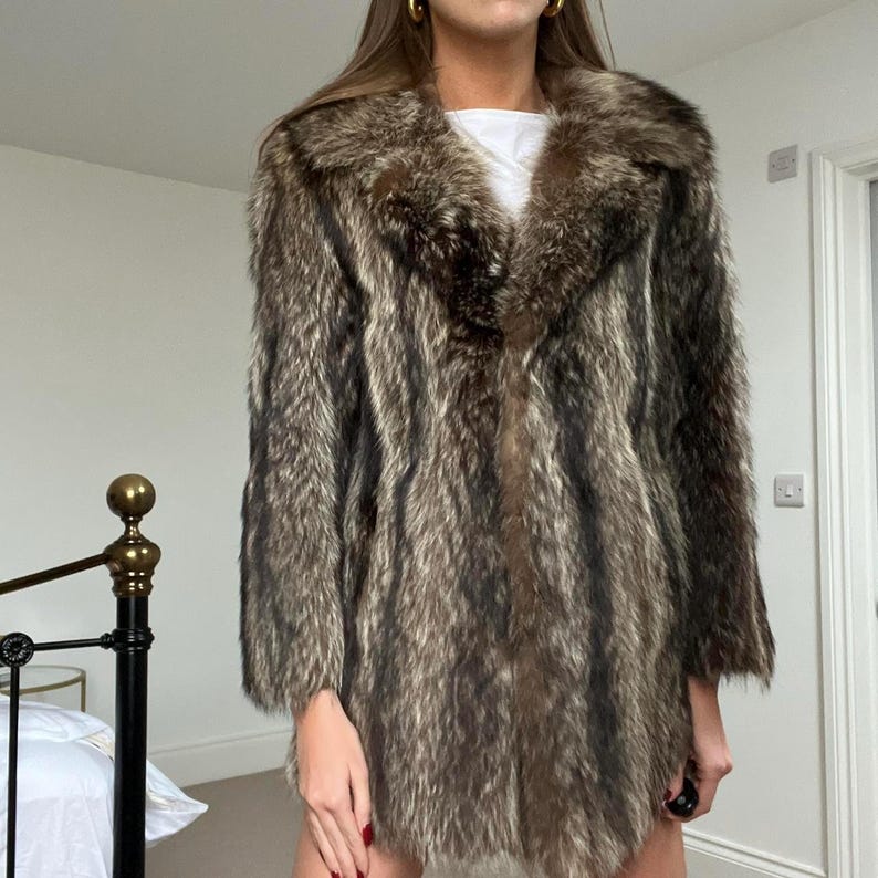 Vintage Natural Mink Fur Long Coat - Oversized Luxury