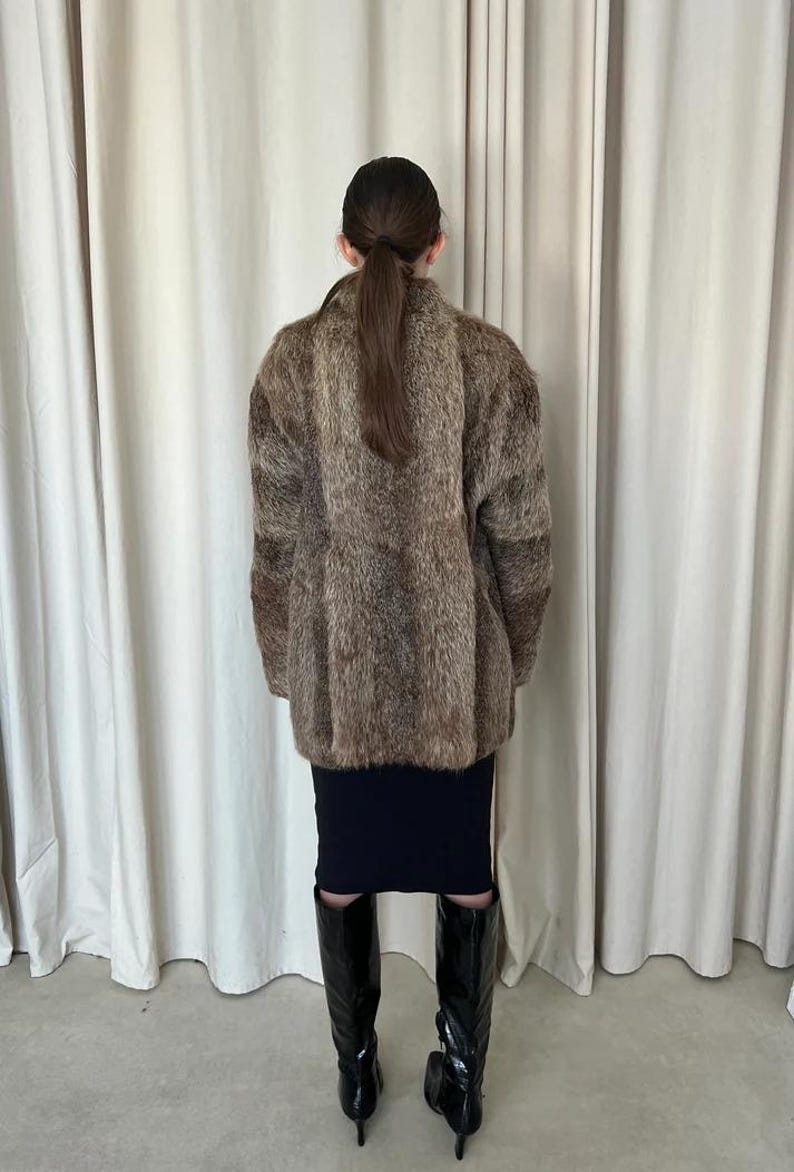 Luxury Handmade Red Fox Fur Coat - Chic Short Design